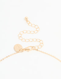 Gold Cubic Zirconia Mini Cross Necklace - link has visual effect only