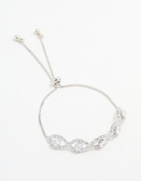 Silver Cubic Zirconia Evil Eye Toggle Bracelet - link has visual effect only