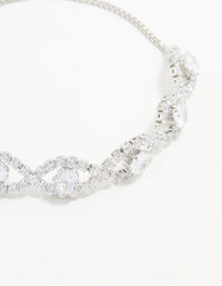 Silver Cubic Zirconia Evil Eye Toggle Bracelet - link has visual effect only