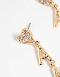 Gold Amour Drop Earrings - link has visual effect only