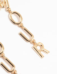 Gold Amour Drop Earrings - link has visual effect only