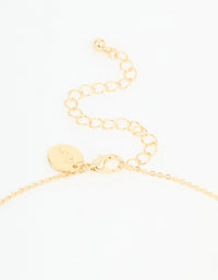 Gold Plated Infinity Pendant Necklace & Earrings Set - link has visual effect only