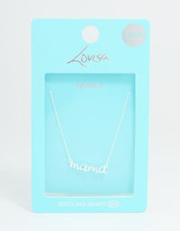 Sterling Silver Mama Pendant Necklace - link has visual effect only
