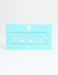 Sterling Silver Flower Trio Bracelet - link has visual effect only