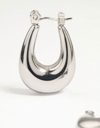 Waterproof Stainless Steel Half Hoop Earrings - link has visual effect only