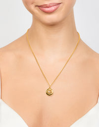 Waterproof Gold Plated Stainless Steel Cubic Zirconia Evil Eye Pendant Necklace - link has visual effect only