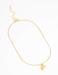 Waterproof Gold Plated Stainless Steel Cubic Zirconia Evil Eye Pendant Necklace - link has visual effect only