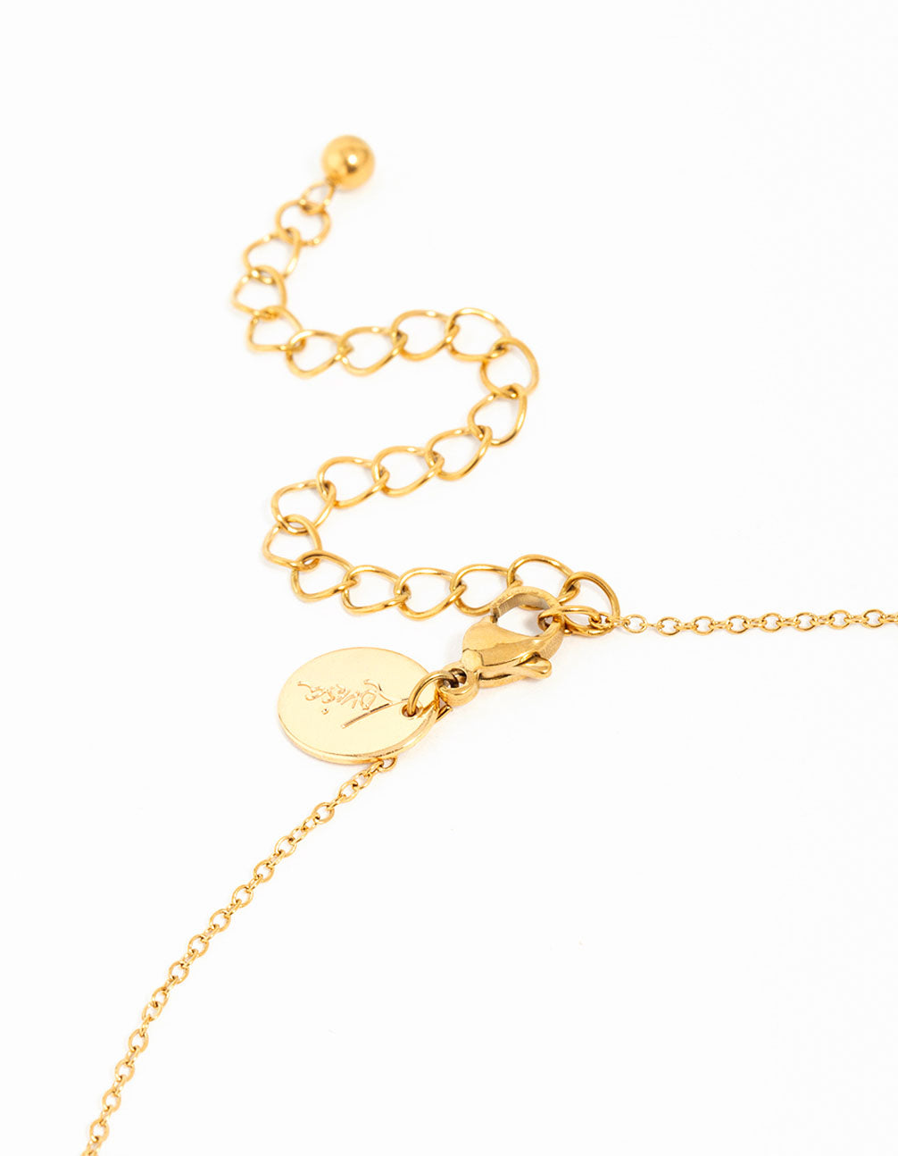Waterproof Gold Plated Stainless Steel Strawberry & Flower Pendant Necklace