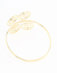 Gold Hammered Swirl Arm Cuff - link has visual effect only