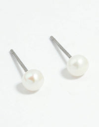 Waterproof Gold Plated Stainless Steel Dainty Pearl Earrings 2-Pack - link has visual effect only