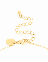 Waterproof Gold Plated Stainless Steel Petal Pendant Necklace - link has visual effect only