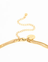 Waterproof Gold Plated Stainless Steel Cross Layered Necklace - link has visual effect only