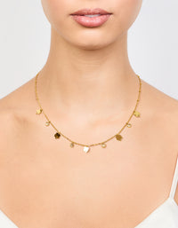 Waterproof Gold Plated Stainless Steel Cubic Zirconia Clover Pendant Necklace - link has visual effect only