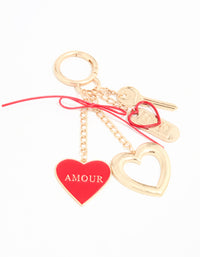 Gold Amour Heart Keychain - link has visual effect only
