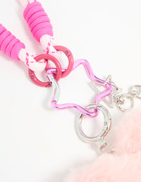 Pink Heart Rope Keychain - link has visual effect only