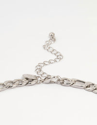 Silver Bow & Heart Charm Necklace - link has visual effect only