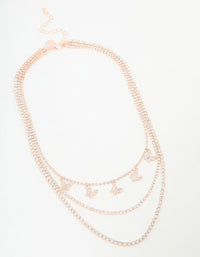 Rose Gold Butterfly Layered Necklace - link has visual effect only