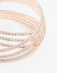 Rose Gold Diamante Layered Wrist Cuff - link has visual effect only