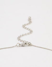Silver Bow Twirl Pendant Necklace - link has visual effect only