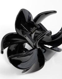 Black Frangipani Hair Claw Clip - link has visual effect only