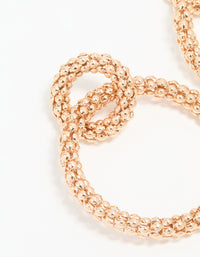 Gold Textured Double Circle Drop Earrings - link has visual effect only