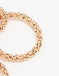 Gold Textured Double Circle Drop Earrings - link has visual effect only