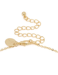 Gold Plated Brass Cubic Zirconia Flower Pendant Necklace - link has visual effect only