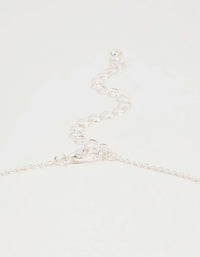 Silver Plated Brass Cubic Zirconia Pavé Bow Pendant Necklace - link has visual effect only