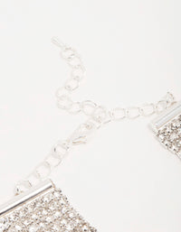 Silver Diamante Thick Tennis Bracelet - link has visual effect only