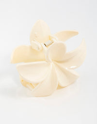 Cream Frangipani Hair Claw Clip - link has visual effect only