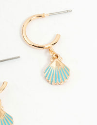 Gold Starfish & Shell Mixed Earrings 6-Pack - link has visual effect only