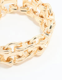 Gold Marina Ladder T & O Bracelet - link has visual effect only