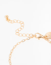 Gold Diamante Drop Bracelets 4-Pack - link has visual effect only