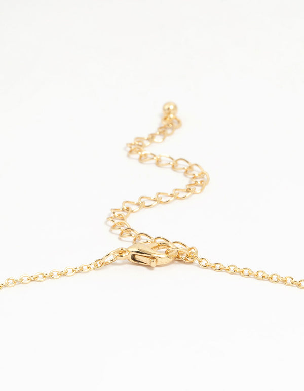 Gold Plated Mini Cross Charm Necklace