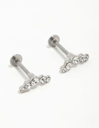 Surgical Steel Diamante Crawler Flat Back Earrings - link has visual effect only