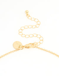 Gold Plated Bubble A & Heart Charm Necklace - link has visual effect only