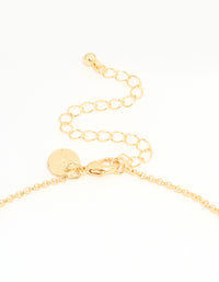 Gold Plated Bubble E & Heart Charm Necklace - link has visual effect only