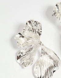 Silver Plated Organic Petal Stud Earrings - link has visual effect only