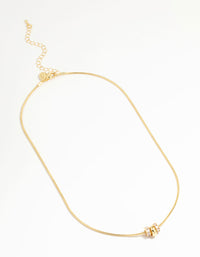 Gold Plated Rondell Pendant Necklace - link has visual effect only