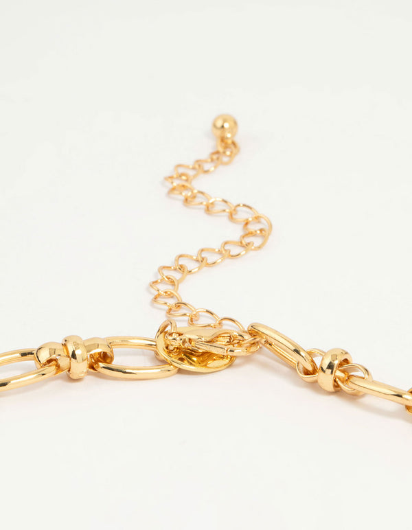 Gold Plated Coin Pendant T&O Necklace