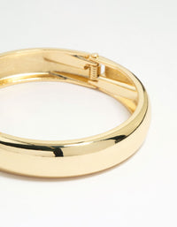 Gold Plated Smooth Hinged Bangle - link has visual effect only