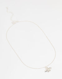 Silver Diamante Planet Pendant Necklace - link has visual effect only