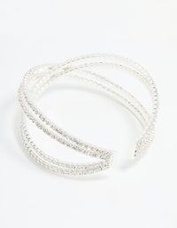 Silver Diamante Pavé Wrap Bangle - link has visual effect only