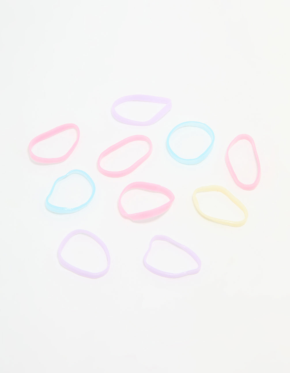 Pastel Elastic Hair Ties 350-Pack
