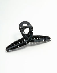 Black & White Polka Dot Loop Claw Clip - link has visual effect only