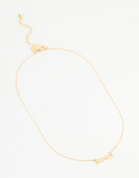 Gold Plated Mama Pendant Necklace - link has visual effect only