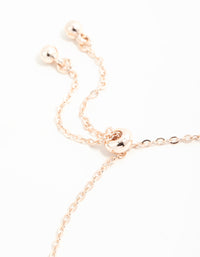 Rose Gold Cubic Zirconia Flower Trio Bracelet - link has visual effect only