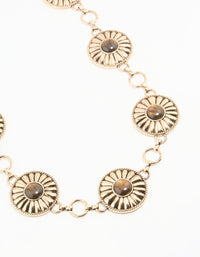Antique Gold Bohemian Disc Belt - link has visual effect only