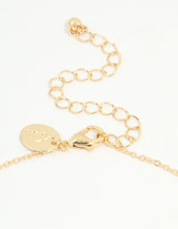 Gold Plated Cubic Zirconia Small Bow Pendant Necklace - link has visual effect only