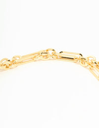 Gold Plated Heart Pendant Chain T & O Necklace - link has visual effect only